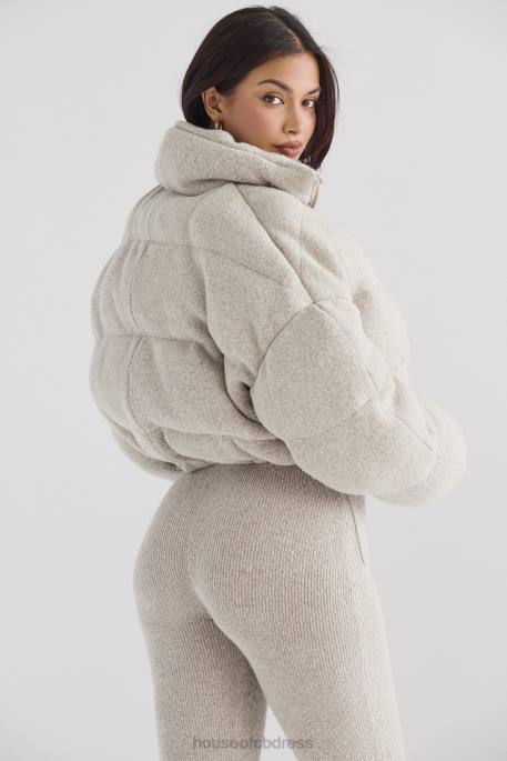 House of CB Pascal Opal Knit C Shape Puffer Jacket Clothing 4H6N1033