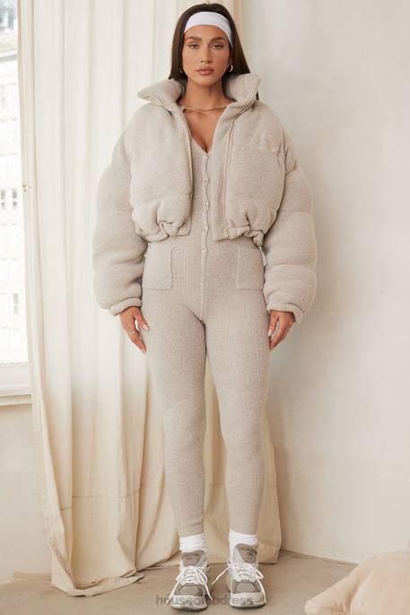 House of CB Pascal Opal Knit C Shape Puffer Jacket Clothing 4H6N1033