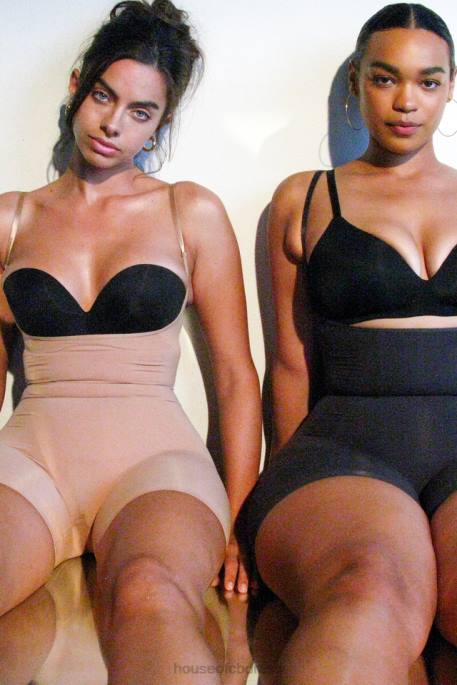 House of CB Mid Thigh Sculpting Bodysuit Cafe Au Lait Clothing 4H6N1277