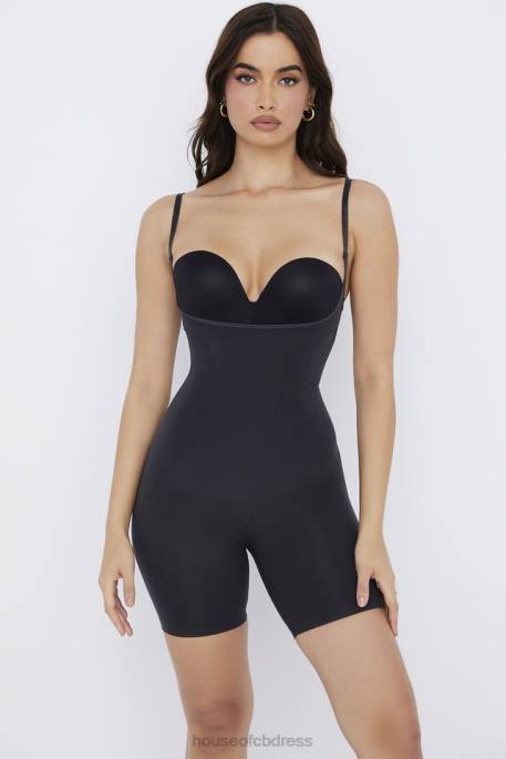 House of CB Mid Thigh Sculpting Bodysuit Ink Clothing 4H6N1275