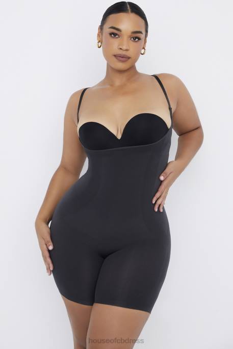 House of CB Mid Thigh Sculpting Bodysuit Ink Clothing 4H6N1275