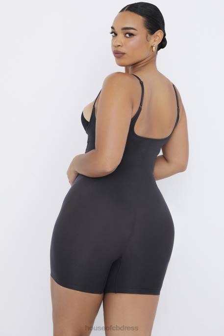 House of CB Mid Thigh Sculpting Bodysuit Ink Clothing 4H6N1275