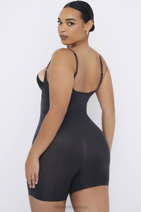 House of CB Mid Thigh Sculpting Bodysuit Ink Clothing 4H6N1275