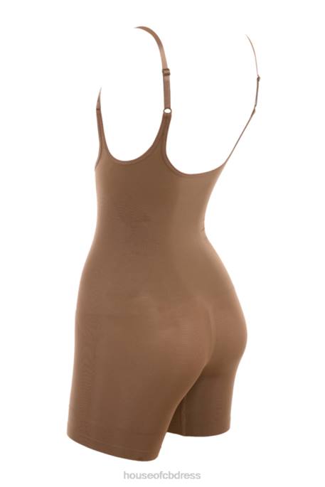 House of CB Mid Thigh Sculpting Bodysuit Mocha Clothing 4H6N1276
