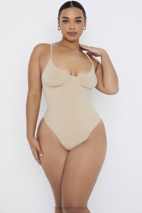 House of CB Sculpting Full Brief Bodysuit Almond Clothing 4H6N1274