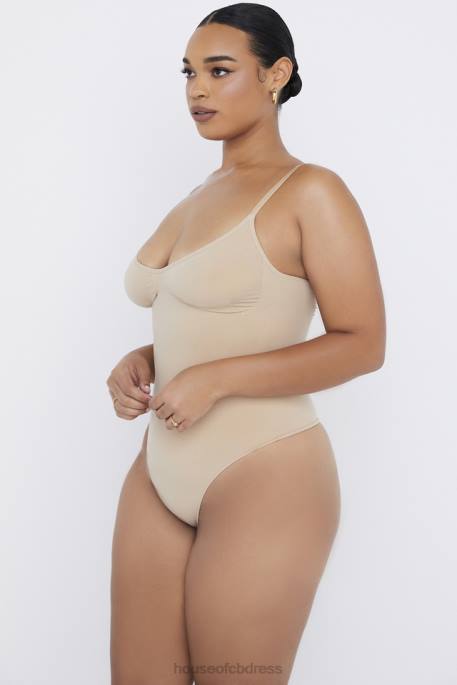 House of CB Sculpting Full Brief Bodysuit Almond Clothing 4H6N1274