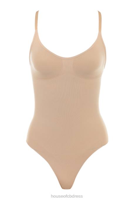 House of CB Sculpting Full Brief Bodysuit Almond Clothing 4H6N1274