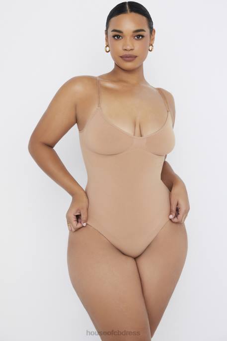 House of CB Sculpting Full Brief Bodysuit Cafe Au Lait Clothing 4H6N1273