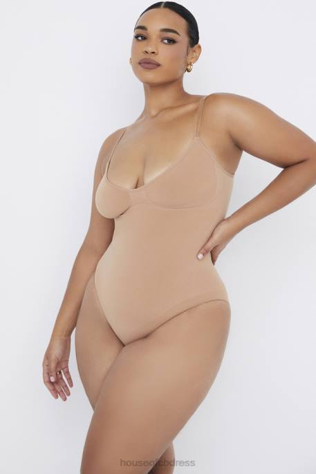 House of CB Sculpting Full Brief Bodysuit Cafe Au Lait Clothing 4H6N1273