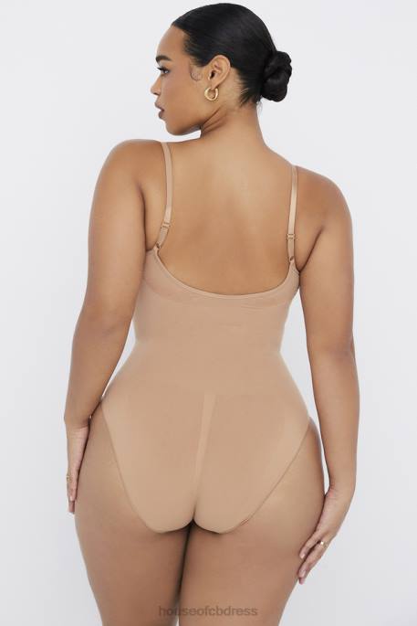 House of CB Sculpting Full Brief Bodysuit Cafe Au Lait Clothing 4H6N1273