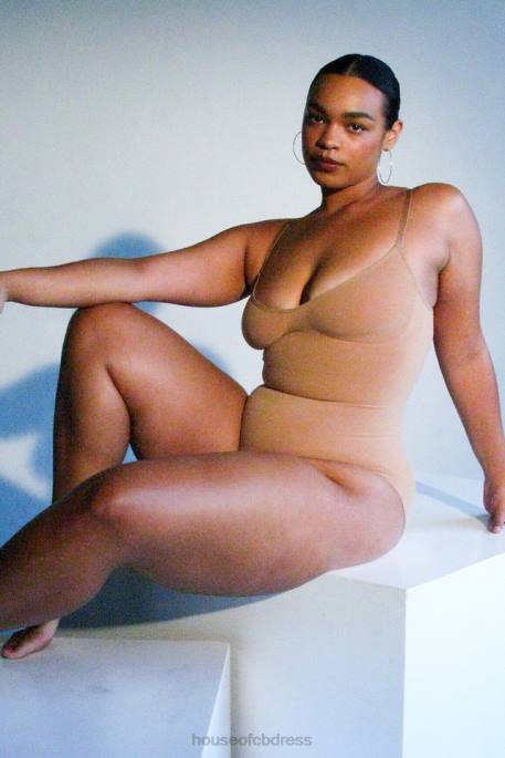 House of CB Sculpting Full Brief Bodysuit Cafe Au Lait Clothing 4H6N1273