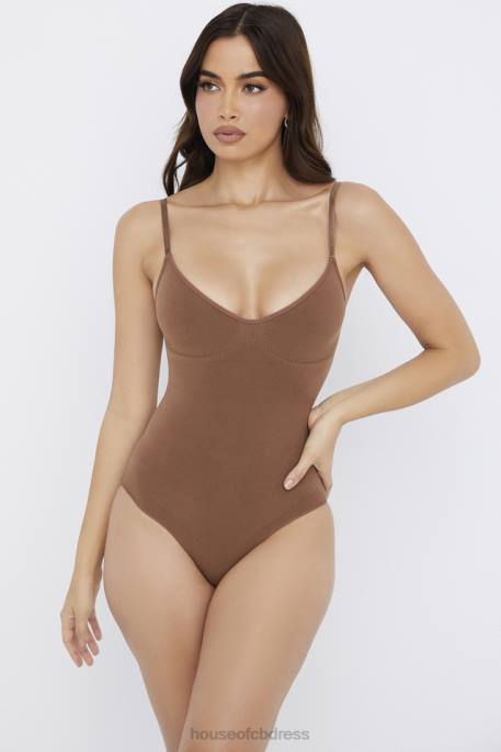 House of CB Sculpting Full Brief Bodysuit Mocha Clothing 4H6N1272