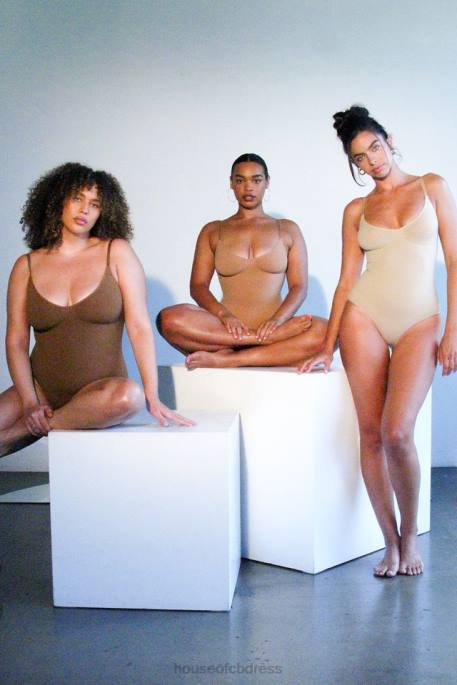 House of CB Sculpting Full Brief Bodysuit Mocha Clothing 4H6N1272