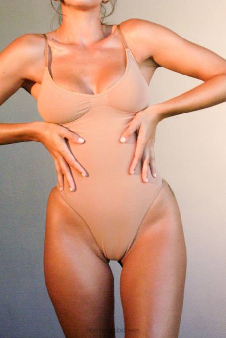 House of CB Sculpting Thong Bodysuit Cafe Au Lait Clothing 4H6N1265