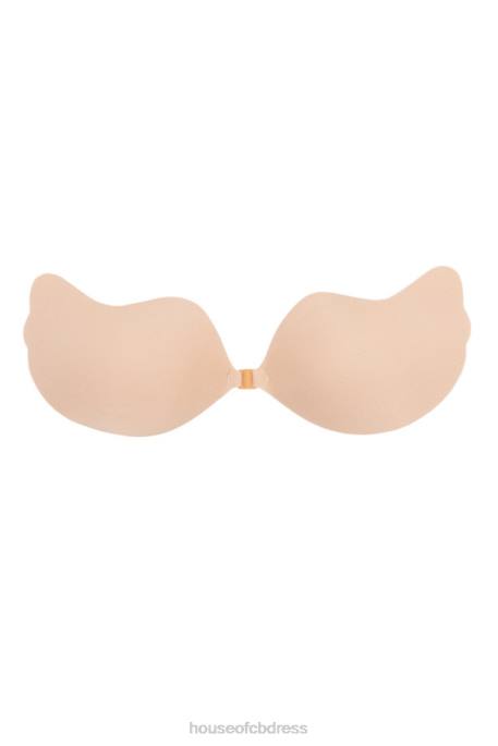 House of CB Front Fastening Moulded Microfibre V Bra - Beige Clothing 4H6N1318