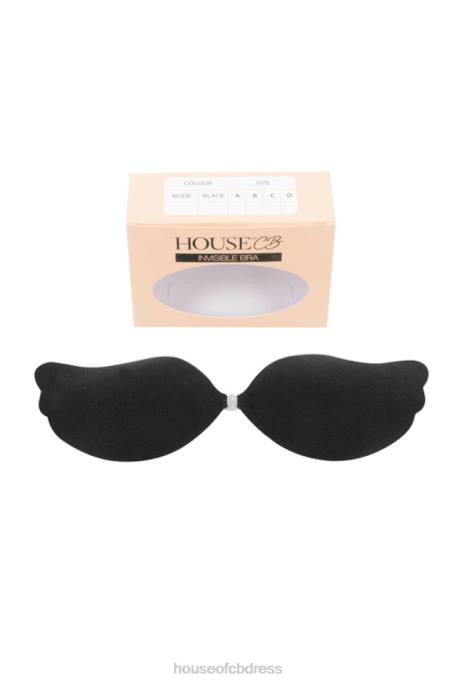 House of CB Front Fastening Moulded Microfibre V Bra - Black Clothing 4H6N1319