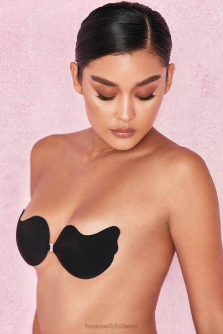 House of CB Front Fastening Moulded Microfibre V Bra - Black Clothing 4H6N1319