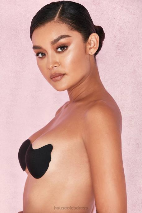 House of CB Front Fastening Moulded Microfibre V Bra - Black Clothing 4H6N1319