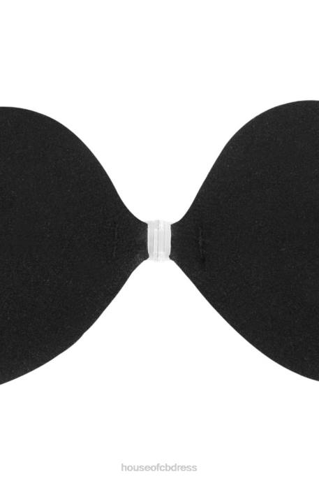 House of CB Front Fastening Moulded Microfibre V Bra - Black Clothing 4H6N1319