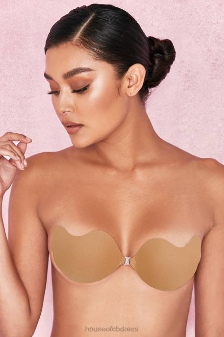 House of CB Front Fastening Moulded Microfibre V Bra - Caramel Clothing 4H6N1280