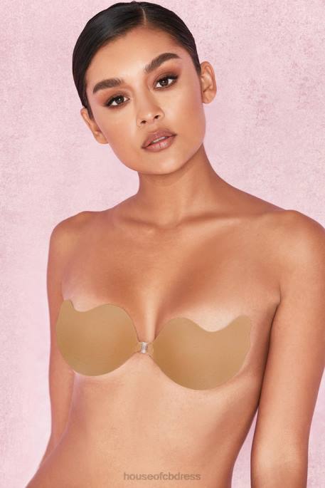 House of CB Front Fastening Moulded Microfibre V Bra - Caramel Clothing 4H6N1280