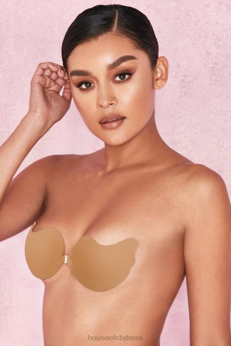 House of CB Front Fastening Moulded Microfibre V Bra - Caramel Clothing 4H6N1280