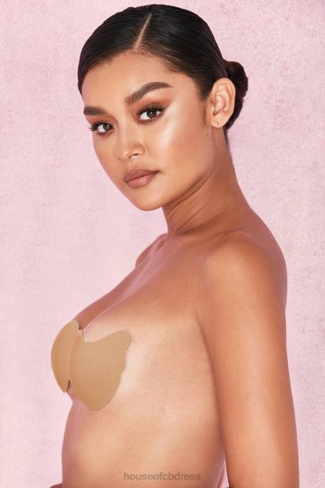 House of CB Front Fastening Moulded Microfibre V Bra - Caramel Clothing 4H6N1280