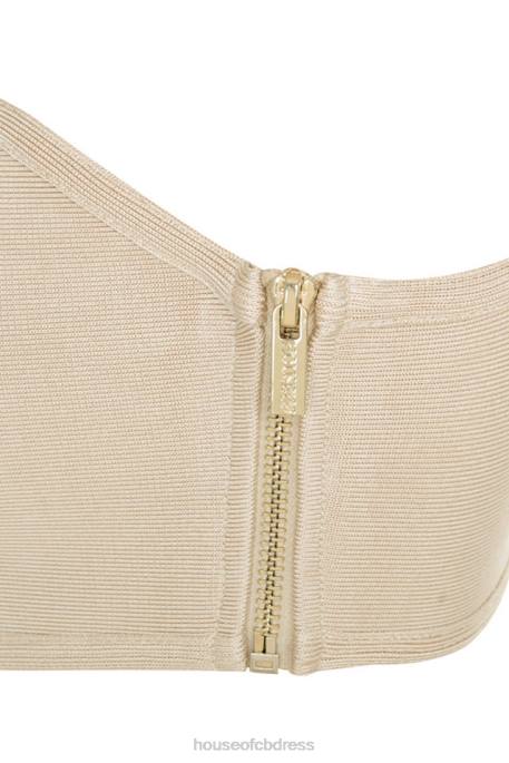 House of CB Naked Beige Bandage Strapless Bra Clothing 4H6N1311