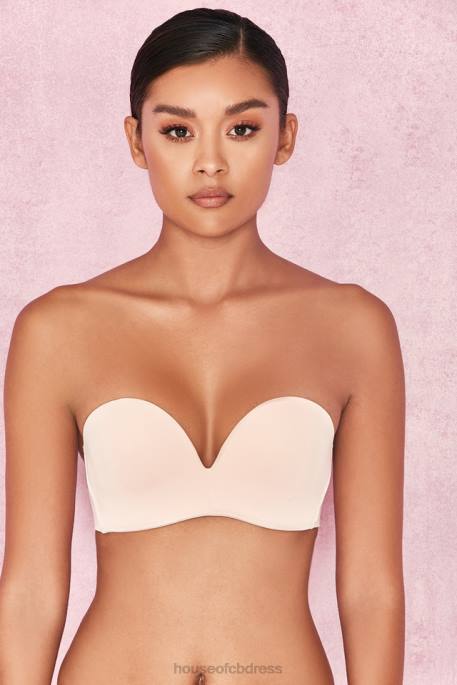 House of CB Smooth Plain Molded Strapless Bra - Beige Clothing 4H6N1308