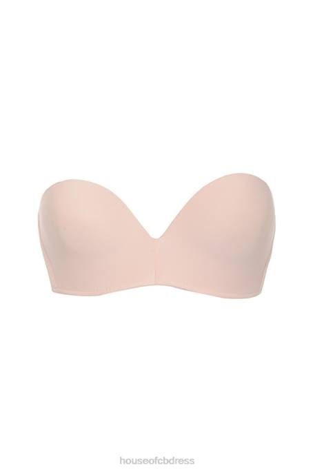 House of CB Smooth Plain Molded Strapless Bra - Beige Clothing 4H6N1308