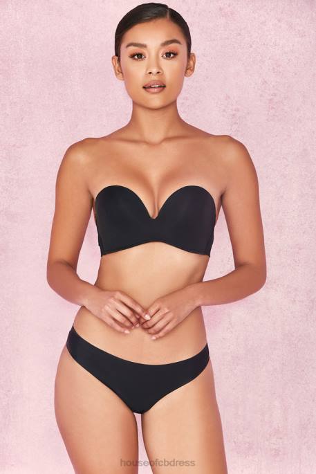 House of CB Smooth Plain Molded Strapless Bra - Black Clothing 4H6N1309