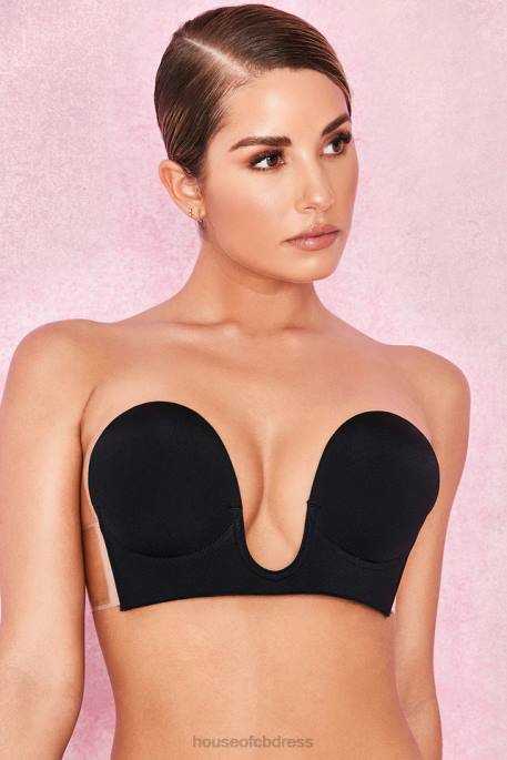 House of CB U Plunge Self Adhesive Bra - Black Clothing 4H6N1289