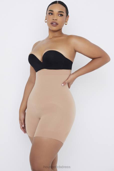 House of CB Sculpting Shorts Cafe Au Lait Clothing 4H6N1261