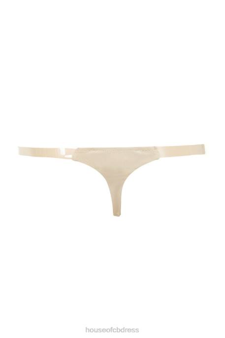 House of CB Clear Side- Strap Solution Thong - Beige Clothing 4H6N1298