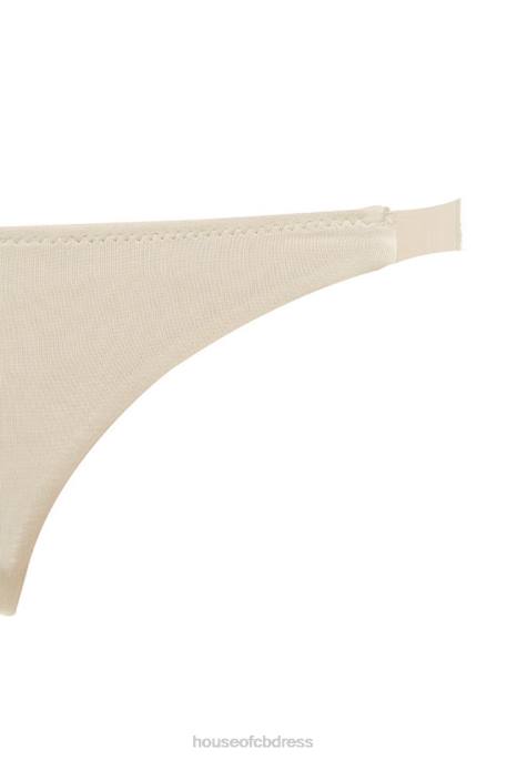 House of CB Clear Side- Strap Solution Thong - Beige Clothing 4H6N1298