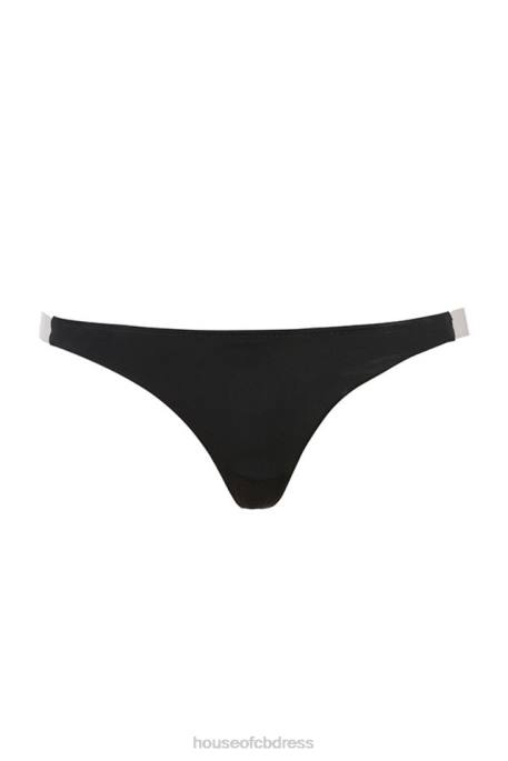 House of CB Clear Side- Strap Solution Thong - Black Clothing 4H6N1300