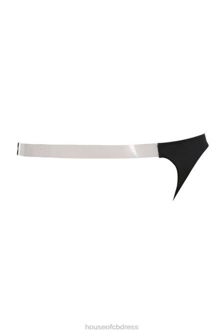 House of CB Clear Side- Strap Solution Thong - Black Clothing 4H6N1300