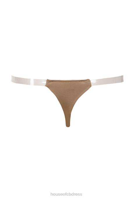 House of CB Clear Side-Strap Solution Thong - Caramel Clothing 4H6N1287