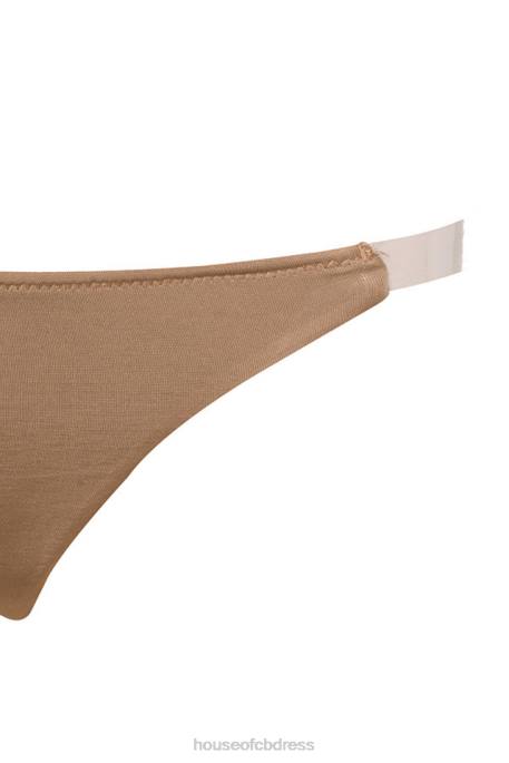House of CB Clear Side-Strap Solution Thong - Caramel Clothing 4H6N1287