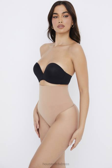 House of CB Sculpting High Waist Thong Cafe Au Lait Clothing 4H6N1269