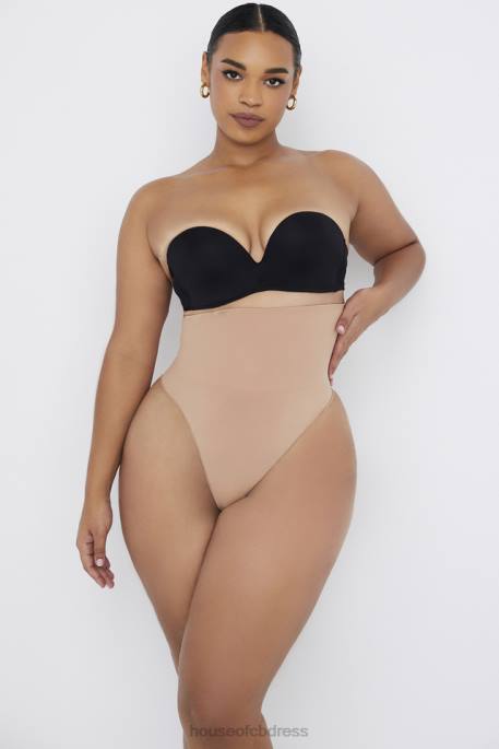 House of CB Sculpting High Waist Thong Cafe Au Lait Clothing 4H6N1269