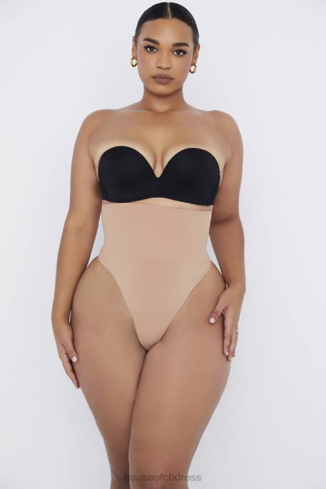 House of CB Sculpting High Waist Thong Cafe Au Lait Clothing 4H6N1269