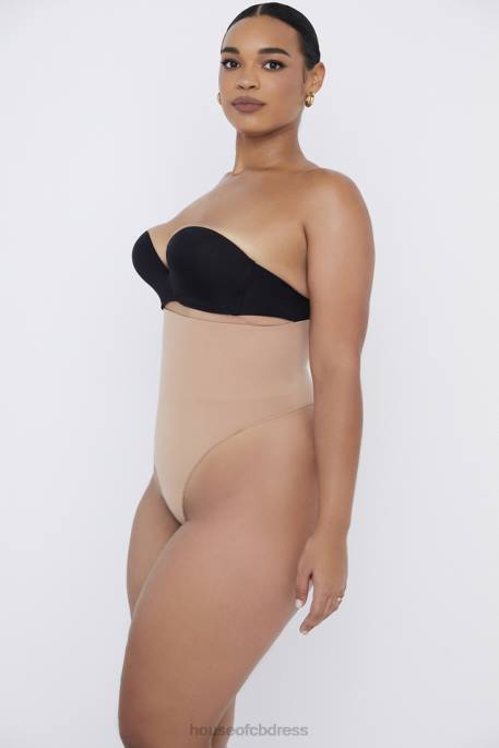 House of CB Sculpting High Waist Thong Cafe Au Lait Clothing 4H6N1269