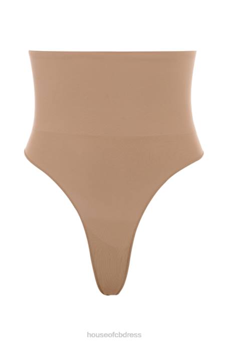 House of CB Sculpting High Waist Thong Cafe Au Lait Clothing 4H6N1269