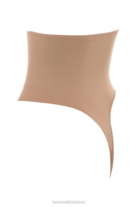 House of CB Sculpting High Waist Thong Cafe Au Lait Clothing 4H6N1269