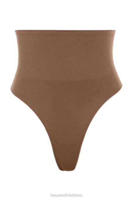 House of CB Sculpting High Waist Thong Mocha Clothing 4H6N1268