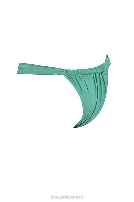 House of CB Athens Eucalyptus Gathered High Leg Bikini Bottom Clothing 4H6N1190