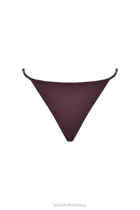 House of CB Cote D Azur Cacao Thong Bikini Bottom Clothing 4H6N1179
