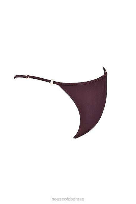 House of CB Cote D Azur Cacao Thong Bikini Bottom Clothing 4H6N1179
