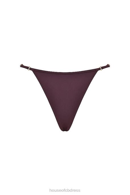 House of CB Cote D Azur Cacao Thong Bikini Bottom Clothing 4H6N1179